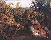 Samuel Palmer Rest on the Flight into Egypt or Holy Family oil painting reproduction